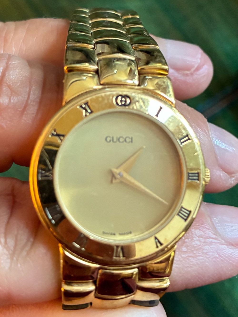 Gucci Gold-Tone Roman Bezel Women’s Watch